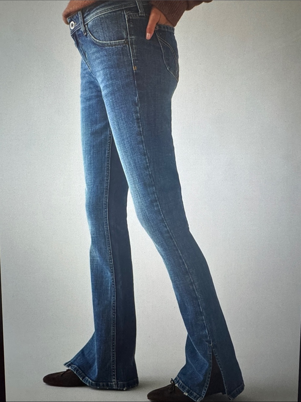 BDG Split Hem Low-Rise Flare Jeans